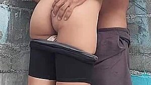 Against The Wall With My Brunette Neighbor