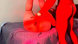 tattooed fitness redhead in amateur massage session