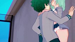 Toru Hagakure, Kaoruko Awata, and Izuku Midoriya in Wild Hentai Sex