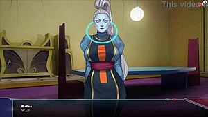 dragon ball divine adventure part 43 with goddess giving an epic tit job in anime style.