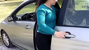 Public Cumwalk! Curvy Slut Takes Mouthful in Shameful Facial Walk
