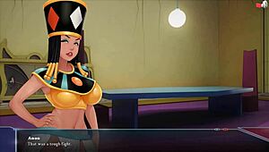 dragon ball divine adventure part 43 with goddess giving an epic tit job in anime style.