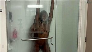 Stepsister asks stepbrother to join her in shower while no one’s home.