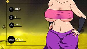 dragon ball divine adventure part 43 with goddess giving an epic tit job in anime style.