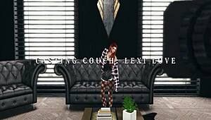 Lexi Love, how do you handle monster cock on couch?