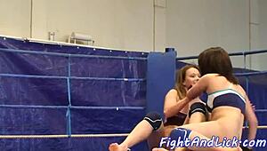 Wrestling Euro Cuties Love Pussy Licking