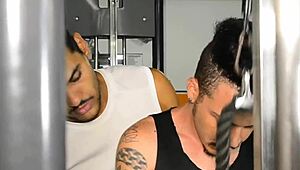 personal trainer devours client right in the middle of gym