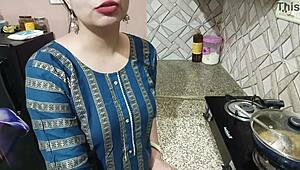 Stepmom Seduces Stepson for Hardcore Fucking in the Kitchen with Dirty Talk