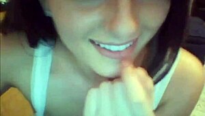 oh wow, sexy college girl strips and teases on cam!