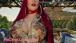 She begged to please her tits, turning into a cosplay fuck doll for domination.