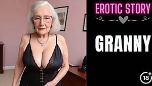 granny's tale unfolds as her hot friend joins for steamy old and young fun. secrets spill in bedroom whispers.