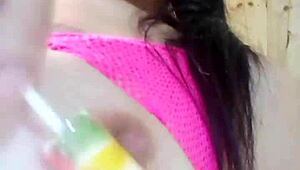 sweet candy melts slowly