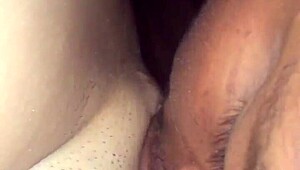 Licking and sucking Layla's pretty wet pussy till she moans loud. Interracial tongue action gets intense.