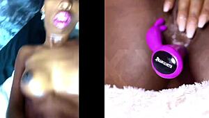 goddess luxxx28 sneak peeks ebony babe with toys