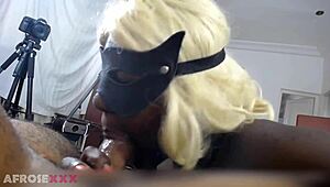 damn, this ebony girl’s lips give the sloppiest blowjob ever for hours