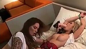 Lesbians with famous people in college uniforms.