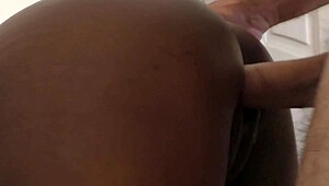 i love getting pounded doggystyle by my interracial lover with a hot creampie finish. it feels so raw in my shaved ebony pussy every time.