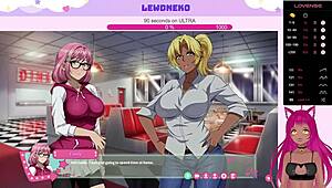 Vtuber Lewdneko Plays Futa Fix Dick Dine and Dash Game