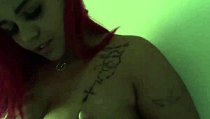 She flashes her big ass and I devour her pierced pussy!