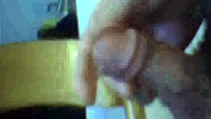A masturbator from Cordoba displays his short penis on webcam in a detailed session.