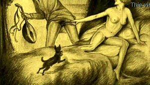 exploring vintage erotic illustrations from old times.