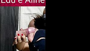 I watch my wife aline suckin at the glory hole and takin cum, it's hot!