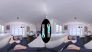 Wetvr step sister takes advantage of masturbator in vr porn