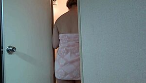 this young japanese girl just strips in the shower