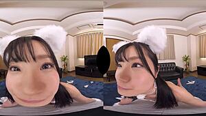 Cat Cosplay Girl Returns the Favor with Blowjob