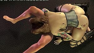 Goth girl engages in 69 with big tits.