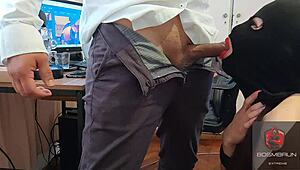 i feed my submissive latina with abundant semen from big cock in domination scene close up