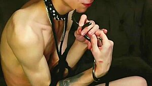 I mouth fuck him with bondage shibari like Casey Donovan and David Galager in gay holiday scene.