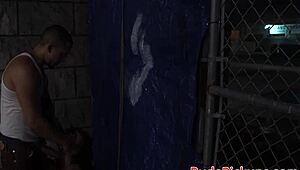 i can’t believe this real teen tasted cum after getting stranded outside.