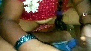 indian desi aunty in nighty gets smooth village boy action at night.