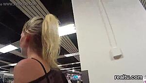 i saw this stunning czech teen get teased in the shop and shagged in pov