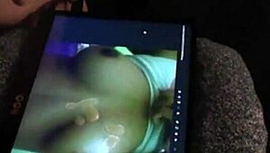 tribute to her amazing natural tits with cumshot