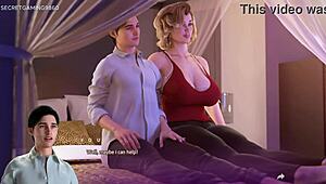 在末日09中，家伙按摩丰满继母时失控的3D色情游戏