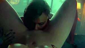 Two lesbian beauties explore each other in 3D animated erotica