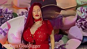 I instruct you to jerk off while fucking my big tits in costume