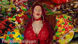 I instruct you to jerk off while fucking my big tits in costume