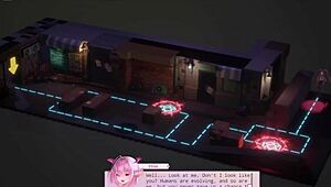 Cute bunny girl in rough threesome alley.