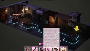 Cute bunny girl in rough threesome alley.