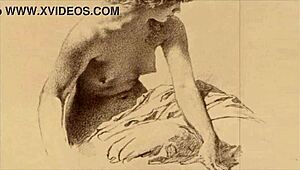 Vintage Erotic Illustration Showcases Retro Comic Style with Antique Anime Hentai Elements