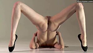 i’m stunned by sofia zhiraf’s skinny flexible blonde moves