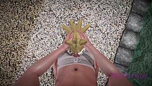 the helpful fox senko-san in maid cosplay costume