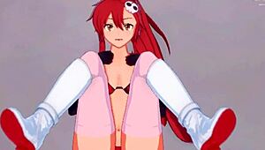 Skinny Babe Yoko Littner Craves Hard Sex In Gurren Lagann!