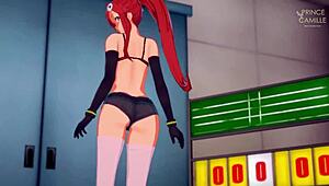 Skinny Babe Yoko Littner Craves Hard Sex In Gurren Lagann!