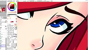a speed drawing of miss fortune from league of legends in hentai style