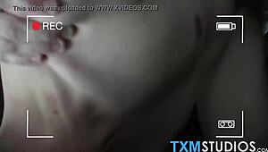 sexy amateur twinks having threesome sex in a moving car