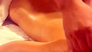 steamy hotel threesome with asian amateurs caught on camera